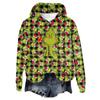 Women's Hooded Long Sleeve Christmas Printed Flannel Top Hooded Sweatshirt