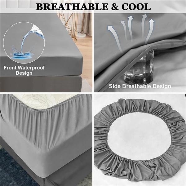 Super Waterproof Bed Fitted Sheet Bedcover Home Bed Cover Mattress Covers With Elastic For Single Double Bed No Pillowcases