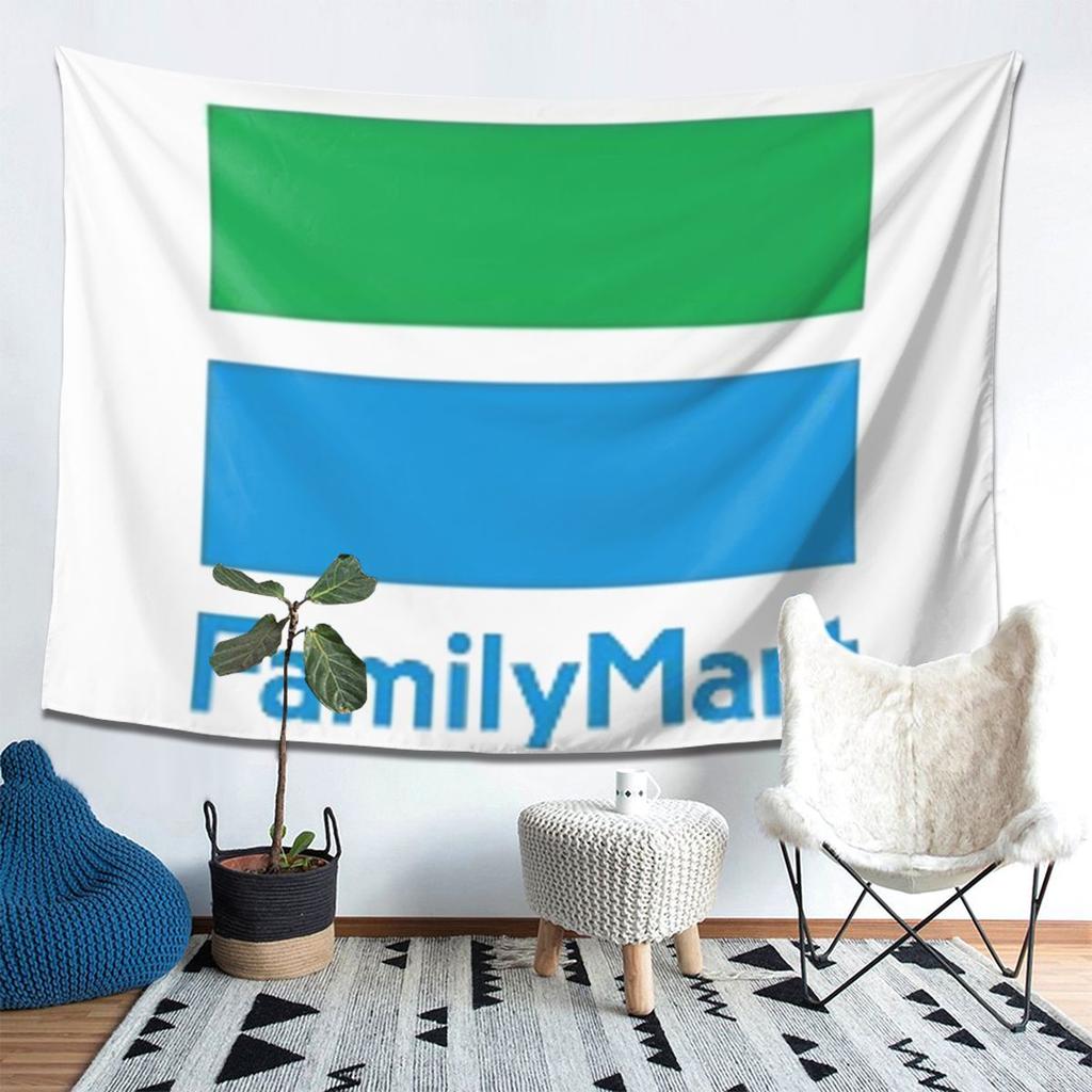Family Mart Tapestry Wall Hanging Aesthetic Home Decoration Tapestries for Dorm Room