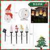 Solar Garden Light, Ornamental Light, Christmas Illumination, Snowman Christmas Decoration, LED Outdoor, Waterproof, Recessed, Automatically Turns On