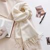Luxury Wool Scarf For Women Fashion Warm Cashmere Scarves Korean Style Solid Knitted Shawl Wrap Pashmina Bandana Christmas Gift