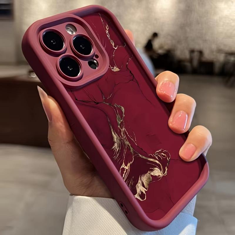 Премиальный чехол для телефона с текстурой мрамора для серий iPhone 17 16 15 14 13 12 11 Pro Max Plus Двойная защита