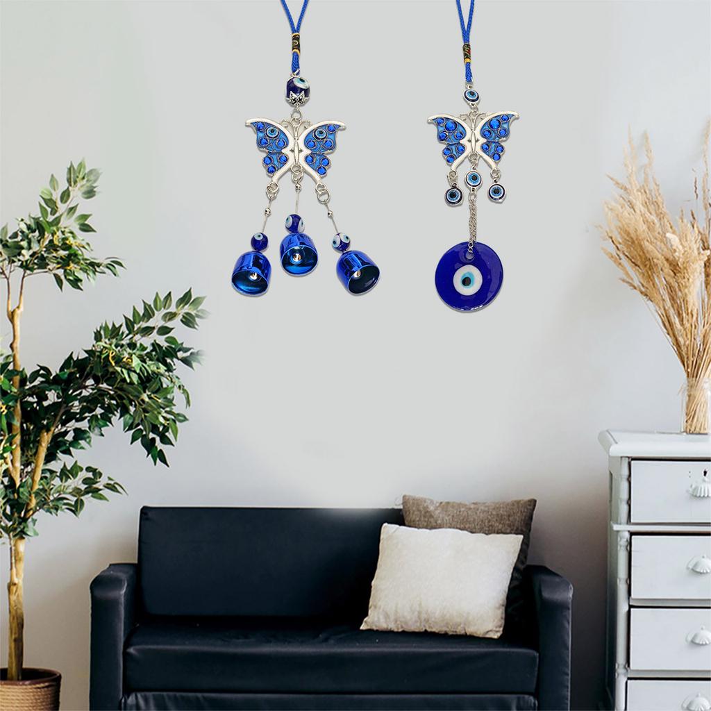 Турецкий сглаз, бабочка, подвеска с колокольчиком, декоративные подвески, домашние подвески для фестиваля, новогодней вечеринки, фона