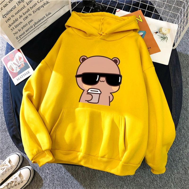 Anime Funny Womens Hoodie Bubu and Dudu Print Pullover Streetwear Hoodies Women Hip Hop Fleece Harajuku Y2K Unisex Sweatshirts