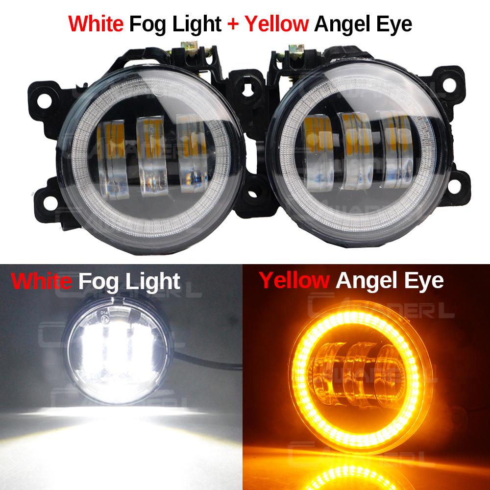 2 Pieces 30W 6000LM LED Fog Light Angel Eye Daylight For Suzuki Swift Sport 2007-2020 H11 Canbus Car Front Fog Lamp DRL Assembly