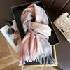 2024 Autumn And Winter New Fashion Versatile Tassel Imitation Cashmere Plaid Warm Shawl Scarf For Both Men And Women