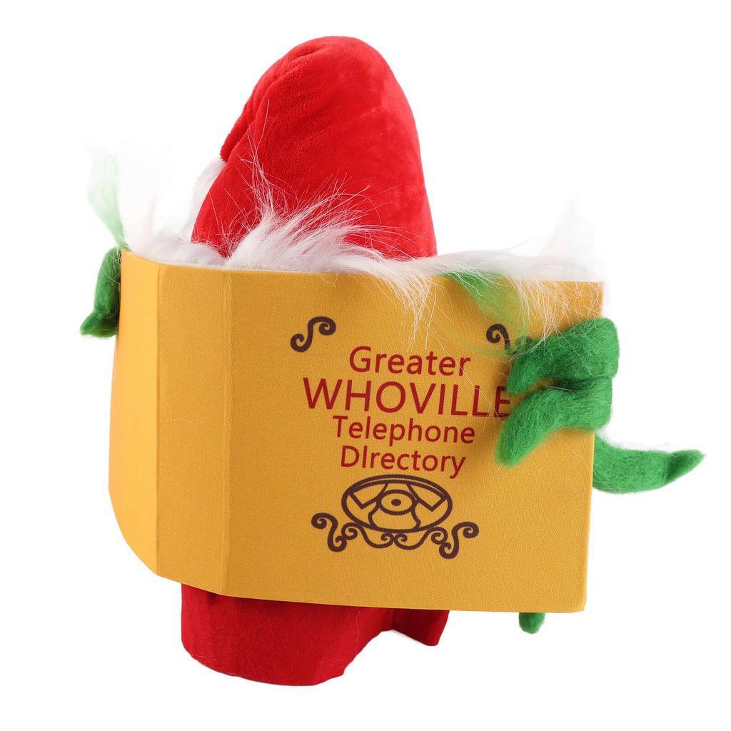 Верхушка для рождественской елки Забавный зеленый монстр, прячущийся за книгой Украшение для верхушки елки для праздничной рождественской вечеринки