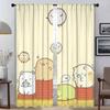 Шторы кухонные Sumikko Gurashi, 2 штуки, светонепроницаемые шторы для комнаты, 2 панели, украшение на Хэллоуин, шторы для домашнего интерьера