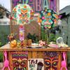 Round Paper Tiki Lantern Luau Tropical Hanging Lantern Decoration Hawaii Party Supplies for Summer Beach Jungle Party Decor