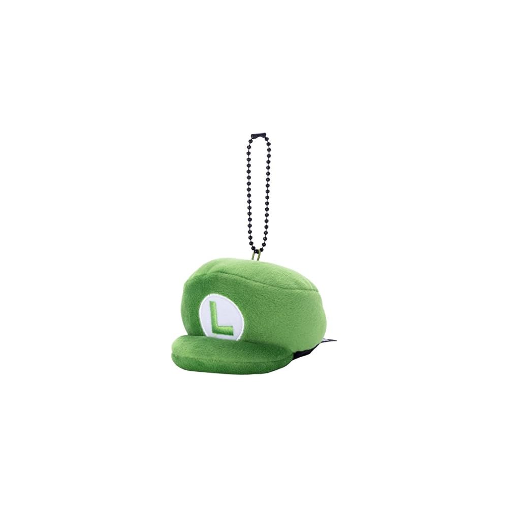 Takaratomy A.R.T.S Super Mario Mocchi-Mocchi Game Style Luigi Hat Keychain Plush Toy 10cm