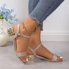 Spring and Autumn New Style Fashionable, Comfortable, Versatile Elegant Casual Round Toe Versatile Thick Heel Sandals