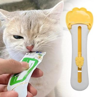 Кормушка для кошек, лапа, ложка для полосок кошек, выдавливание полосок для кошек, ложка для жидких закусок