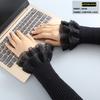 Ажурные вышитые цветочные кружевные накладные рукава для свитера, свадебные накладные манжеты, принцесса, согревающие запястья, декоративные для свитера