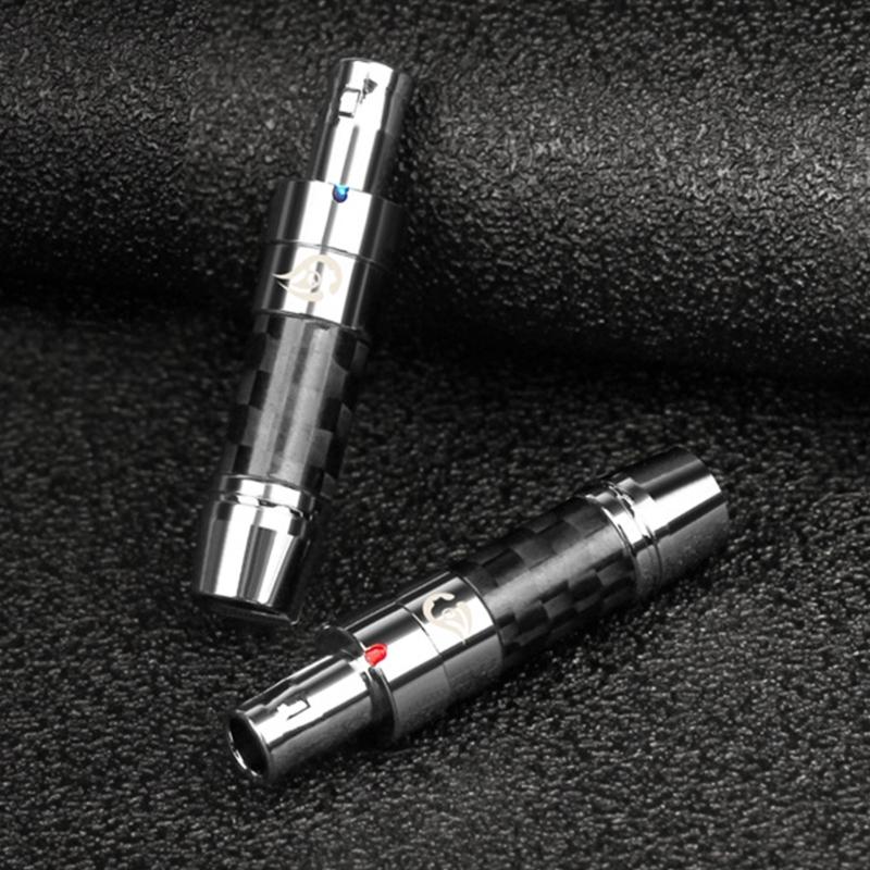 Штекер для наушников для HD800 HD800S HD820 D1000 Посеребренная медь Углеродное волокно Звуковой штекер Разъемы Адаптер для гарнитур