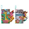 2Pcs Giraffe Raccoon Type Baby Animal Cloth Book Set Interesting Soft Baby Puzzle Toy Book for Home