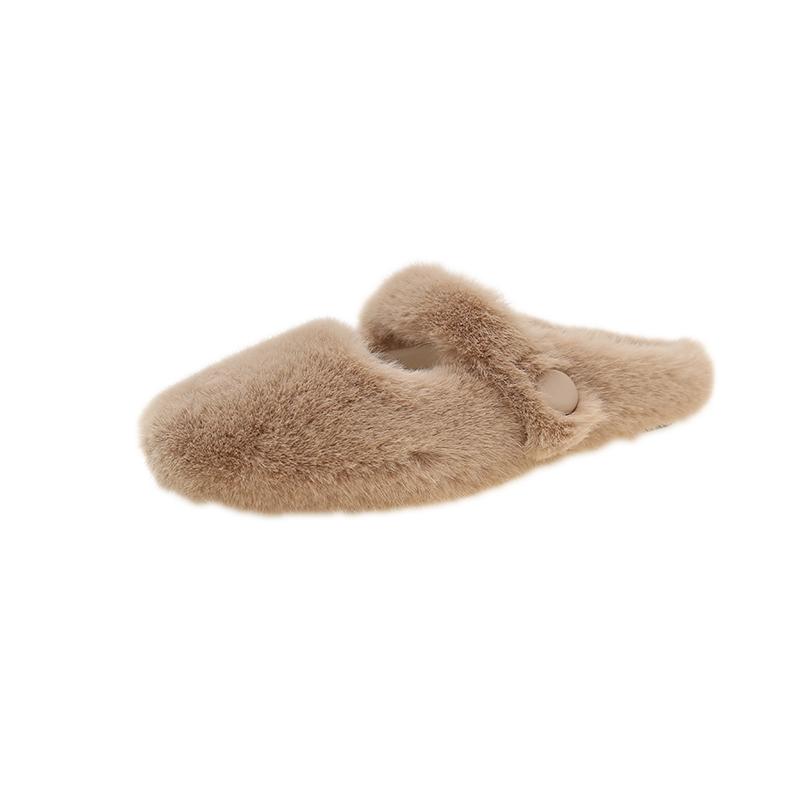 Модные женские тапочки весна/осень с круглым носком на плоской подошве для женщин, туфли без застежек с закрытым носком, модные туфли на платформе однотонного цвета для активного отдыха