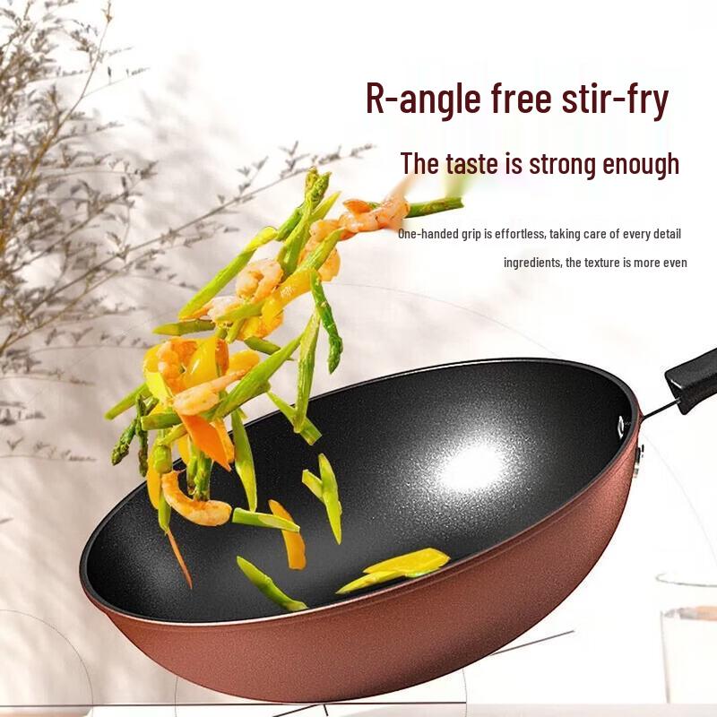 MeiLing 32cm Non-Stick Iron Stir-Fry Wok