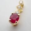 [New] K18 Ruby/Diamond OV Pendant Top [f1-4]
