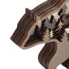 С Светящимися Лесными Животными Деревянные Поделки 3D Светящийся Деревянный Животный Орнамент Деревянная Поделка Животное Дом