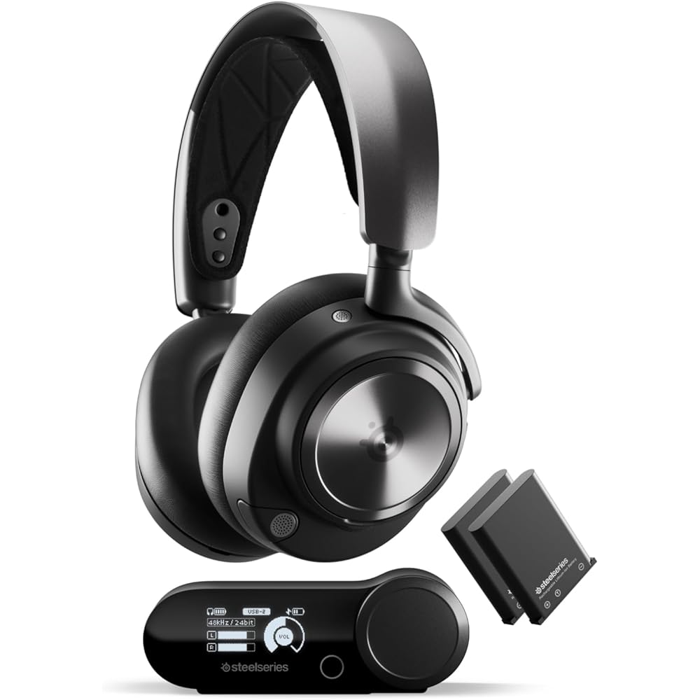 Игровая гарнитура SteelSeries Arctis Nova Pro Wireless X Легкая с активным шумоподавлением Hi-Fi звуком для Xbox PC PS5 Switch Черный
