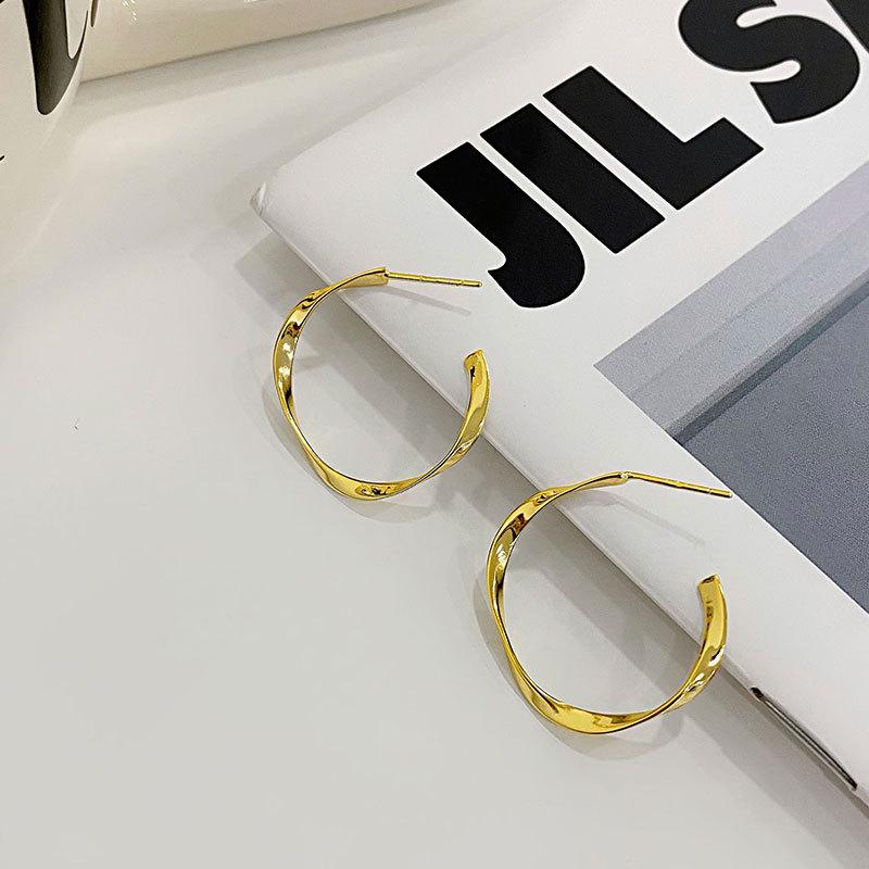 Серьги Sense Mobius C-type Simple Design, легкие, роскошные, высокого класса, нишевые серьги