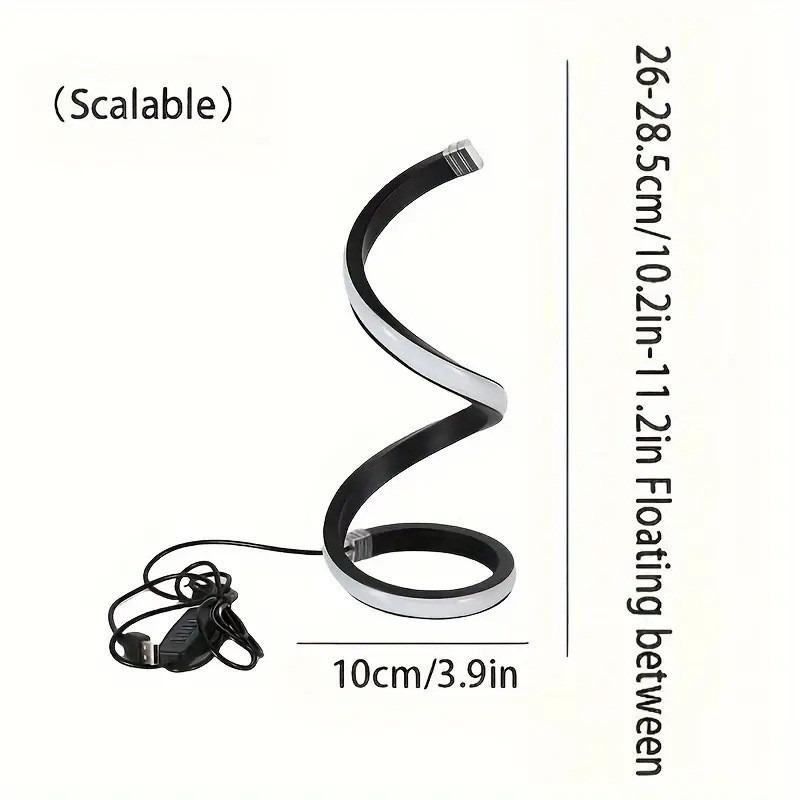 USB Plug-in Spiral Desk Lamp Atmosphere Light, Modern Minimalist Night Light