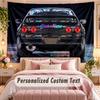 Car Racing (54) Theme Wall Tapestry Customized With Name Text Personalized Hanging Tapestry For Bedroom Living Room Decor