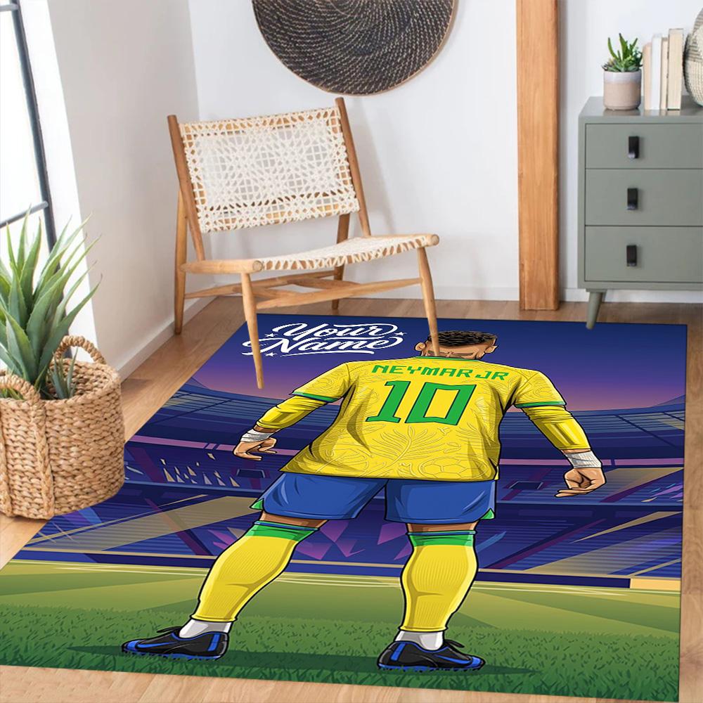 Mbappe Personalized Text Floor Mat Design For Playrooms Hallway Game Room Entryway Antislip Carpet Office Home Decor Gift For Festivals