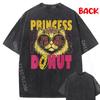 This Is An Outrage Funny Princess Cat Donut Gold Blue And White Graphic T Shirts Luxury Brand Lovers Day