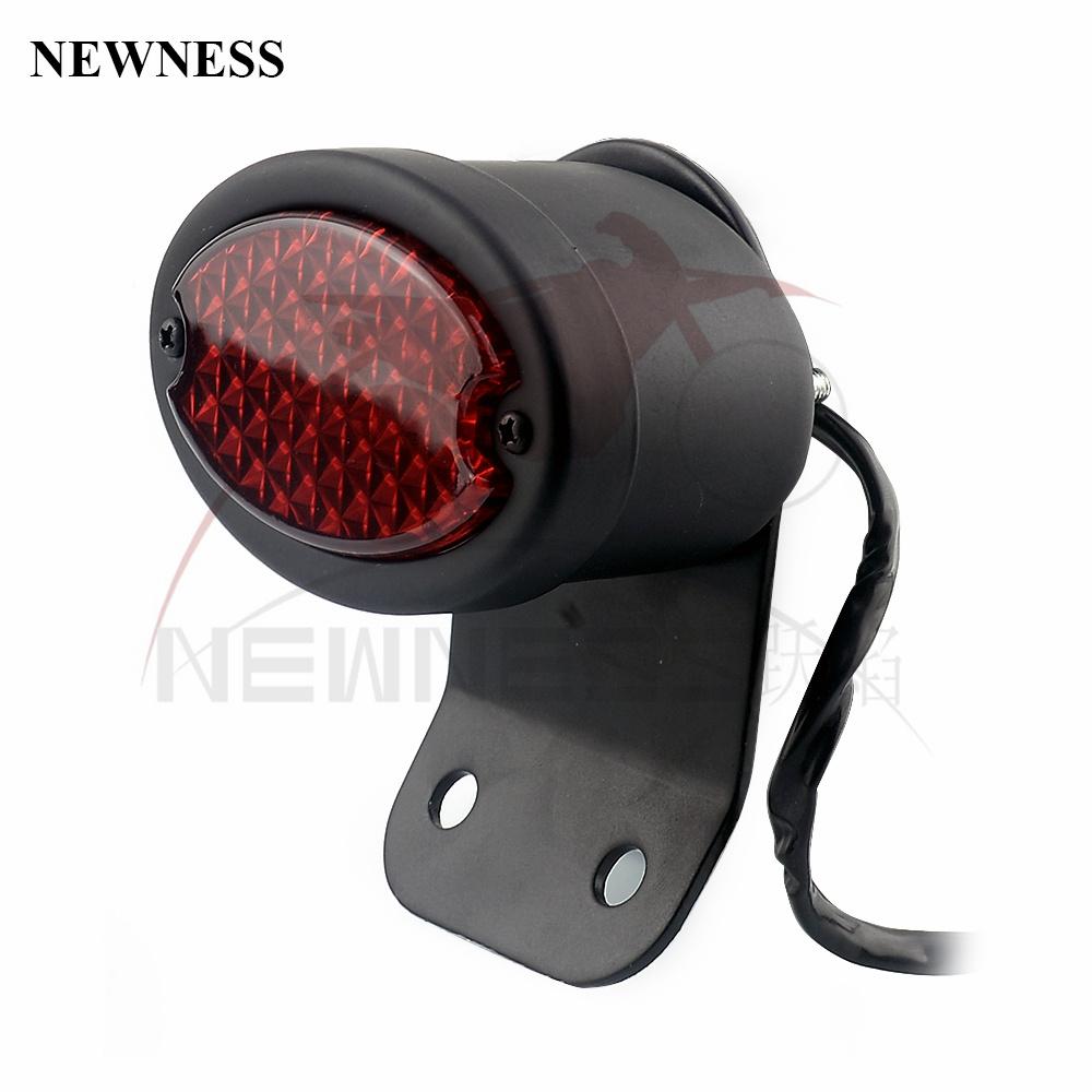 Motorcycle Retro Brake Steel Taillight Rear Stop Light Tail Lamp Bracket License For Harley Dyna Chopper Bobber Cafe Racer Mount