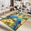 1PC Parrots Flowers Non-Slip Floor Carpet Compatible for Office&Living Room&Bedroom&Dining room - Flat- Soft & Pattern, Vibrant Colors-W300