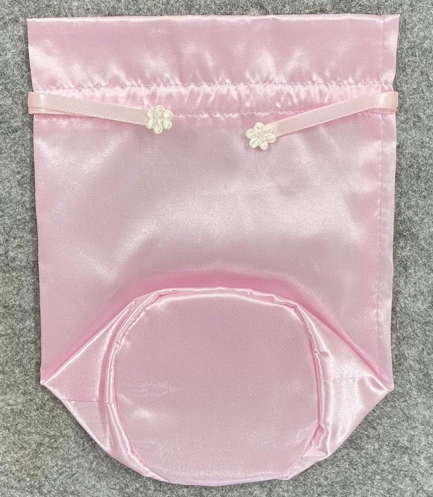 Омоидэ но Каси [Мешочек для крышки урны] Милый атласный мешочек для урны, Идеально подходит для разделенного праха, Розовый, 4 дюйма