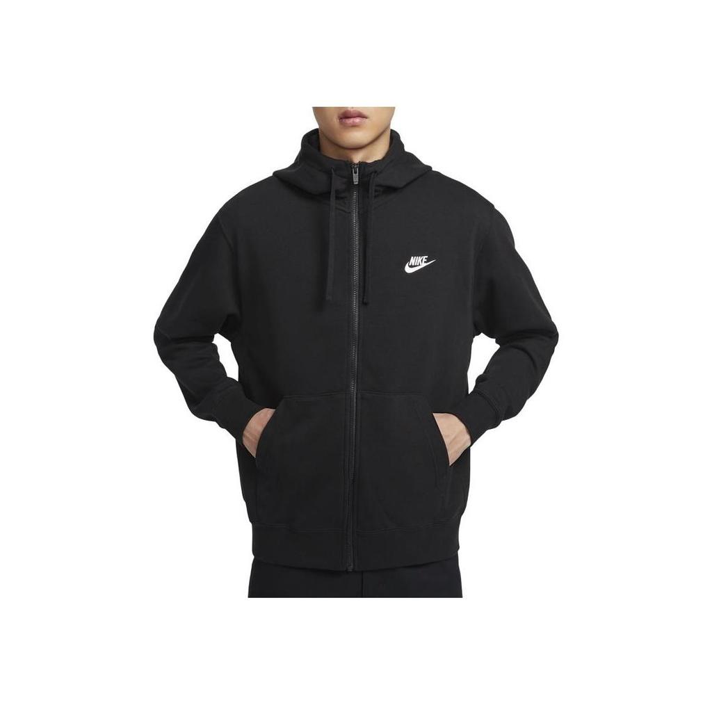 Nike Мужская флисовая куртка с капюшоном на молнии Sportswear Club Черный HV1064-010