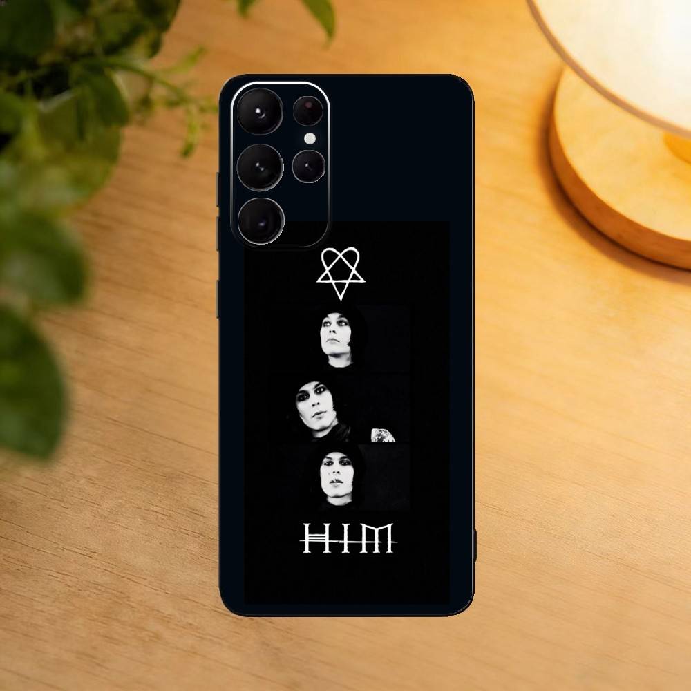 Чехол для телефона ROCK Band H-HIM Для Samsung S25,S24,S21,S22,S23,S30,Ultra,S20,Plus,Fe,Lite Черный корпус
