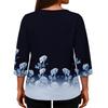Women's Casual Fashion Loose Round Neck Floral Print Long Sleeve Top