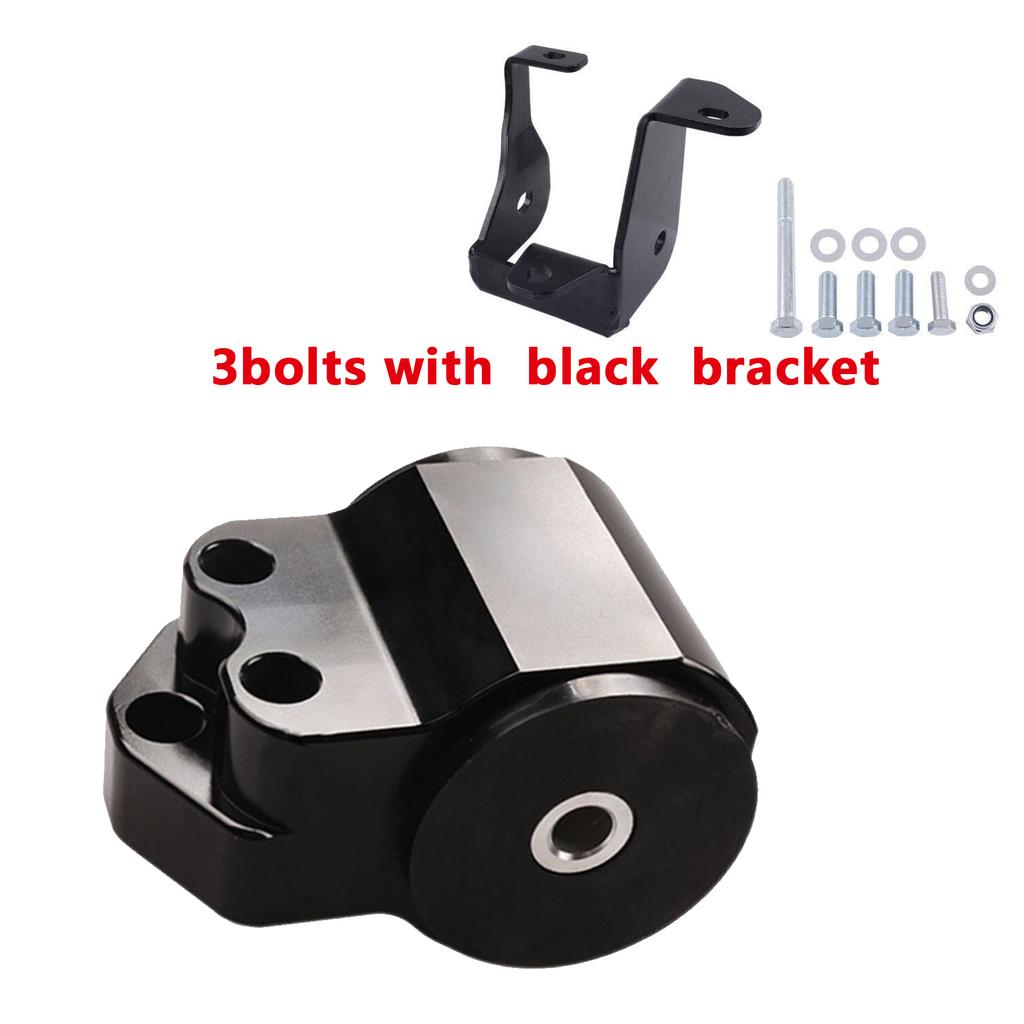 Black 3 Bolts Engine Motor Mount Bracket kit For Honda Civic EK B16 B18 B20 B & D Series 96-00 Aluminum  BILEET