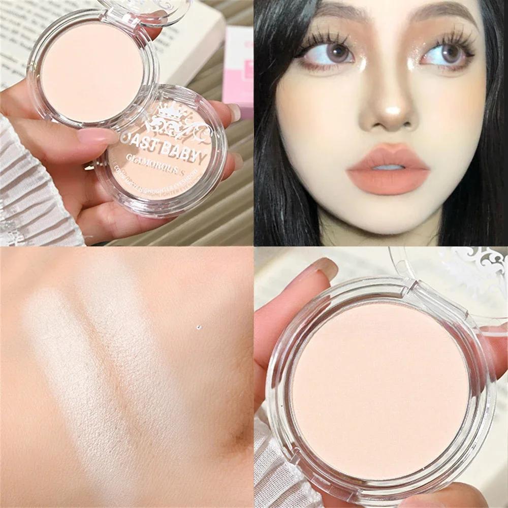 Monochrome Matte Beige Highlighter Palette Lasting Face Contouring Nose Shadow White Brighten Highgloss Eyeshadow Blusher Makeup