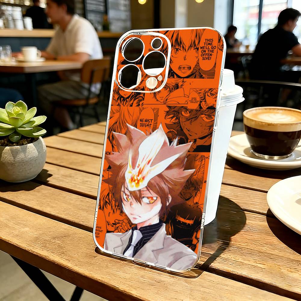 Hitman R-Reborn Цуна С. Савада Чехол для телефона для iPhone 17 16 15 14 13 12 11 Mini Pro Max Plus Прозрачная крышка