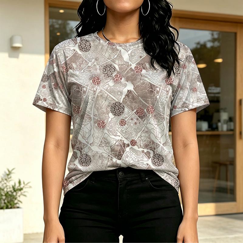 Women's Ins Minimalist Style Short Sleeve T-Shirt,Soft Cotton,Unique Design,Comfortable Daily Casual Wear