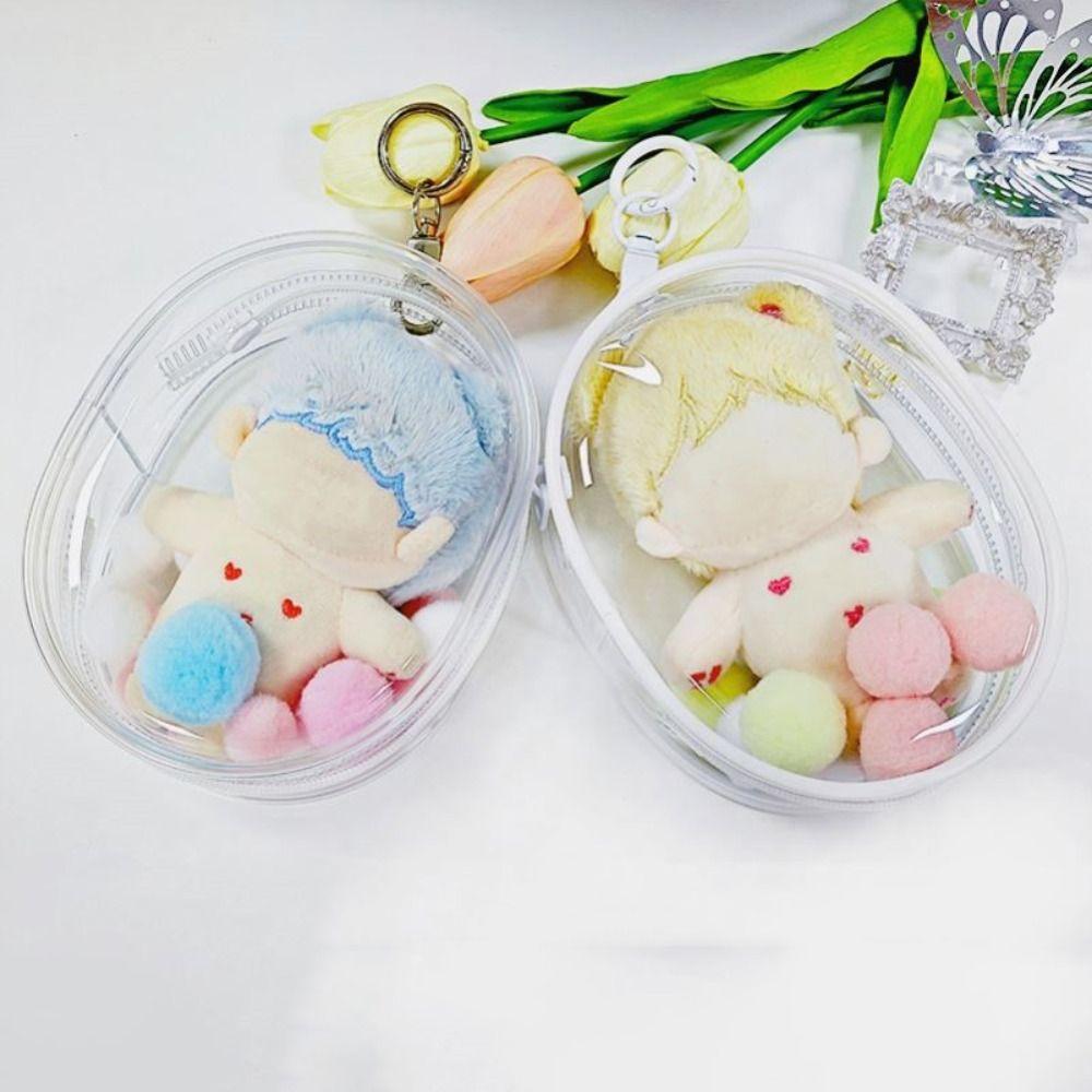 ПВХ прозрачный чехол для хранения сумка украшение мини кукольный дисплей коробка уличная сумка подарочная 10 см кукольные аксессуары