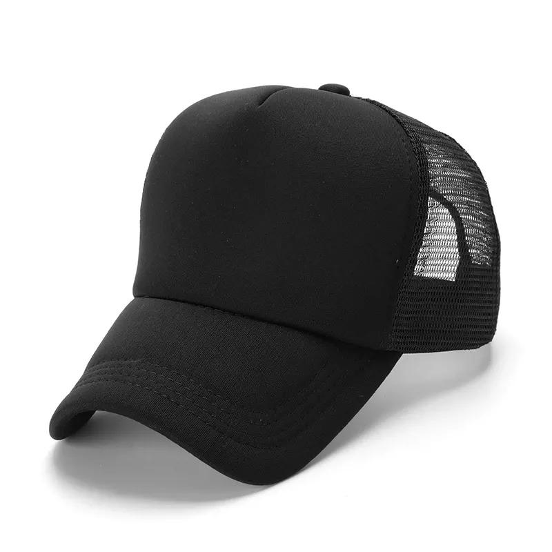 OEM 5 Panel Sport Cap Gorras Foam Mesh Trucker Hat Custom Logo Design Pattern 3D Embroidery Sublimation Print Promotional Hat