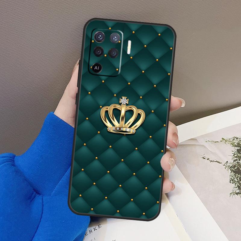 Чехол с рисунком короны для OPPO A5 A9 A31 A53 2020 A53S A1K A15 A16 A52 A72 A92 A83 A91 A54 A74 A94