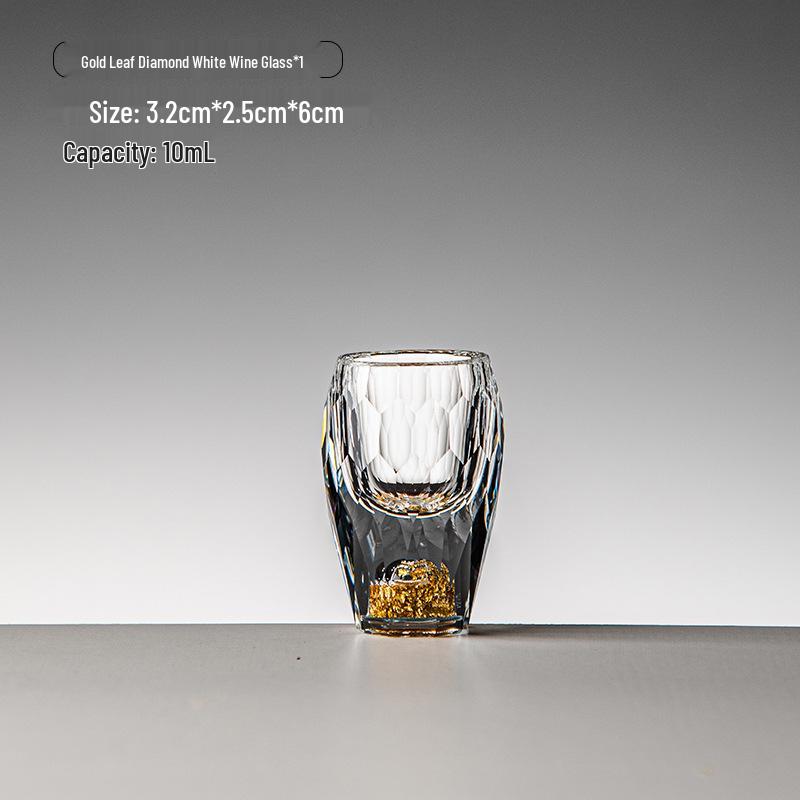 Набор рюмок с золотой фольгой – Хрустальные бокалы для белого вина, Настраиваемые с логотипом