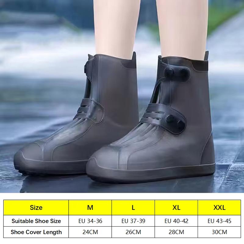 Rain Shoe Cover EU Waterproof Anti Slip Shoe Cover Rain Boots Outdoor Sports Shoes Accessories Durable Rubber Shoe Covers Reusable Boot Cover Hiking