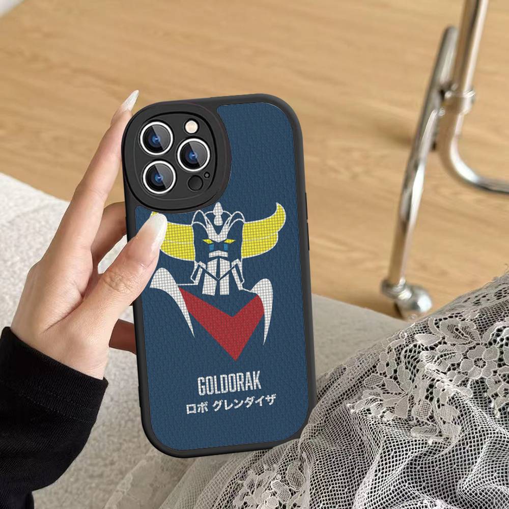 Чехол для телефона UFO R-Robot G-Goldorak для IPhone 11 12 13 14 15 16 Pro Max Mini Plus Мягкий кожаный чехол