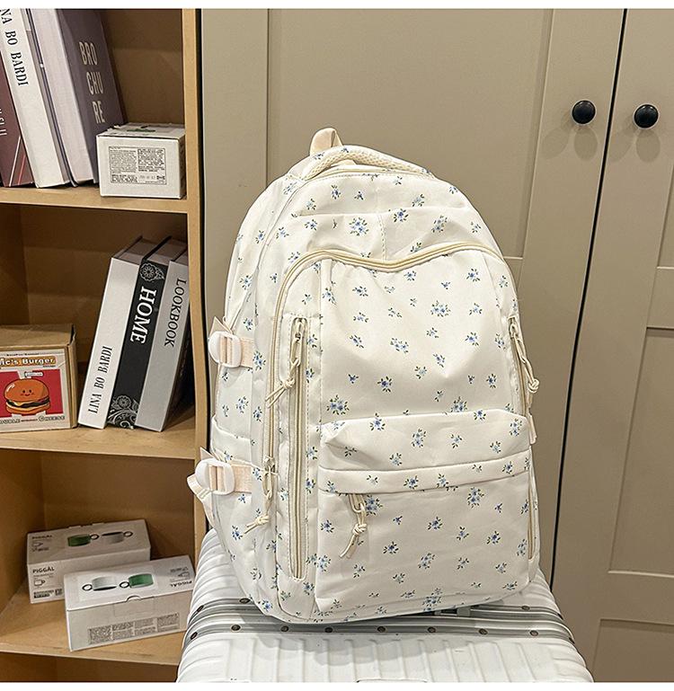 Цветочный Милый Рюкзак для Женщин: Большая вместимость, идеально для школы - Подходит для учащихся средней и начальной школы