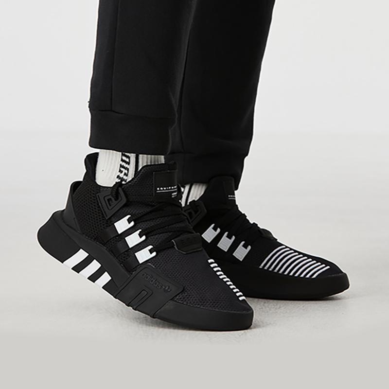 Adidas Оригинальные Eqt Bask Adv Тканевые Спортивные Универсальные Дышащие Нескользящие Низкие Повседневные Кроссовки Унисекс Черный Белый FZ0043