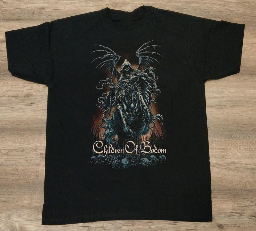 Хлопковая футболка Children of Bodom Черная Полный размер Подарок другу NI412 Унисекс Футболка