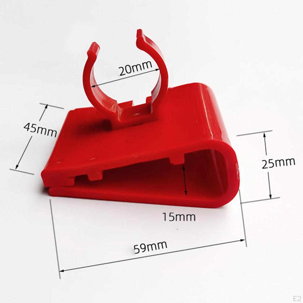5 Pieces Fish Tank Tubing Holders,Fish Water Clamps,Hose Clamps,Red Aquarium Hose Clips,Soft
