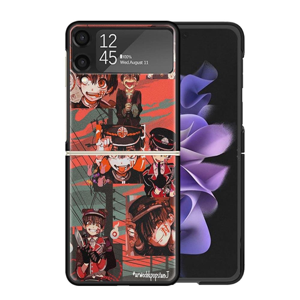 Anime Toilet Bound Hanako Kun Clear Phone Case For Samsung Z Flip 7 6 5 4 3 Galaxy ZFlip7 ZFlip6 ZFlip5 ZFlip4 ZFlip3 5G Print C